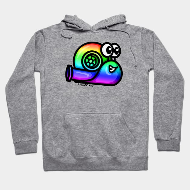 Turbo Snail (Version 1) - Rainbow Hoodie by hoddynoddy